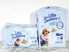 2 packages Size 4 Huggies Little Swimmers Finding Nemo 24 Swim Diapers 24-34 lb