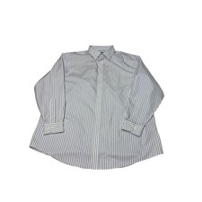 Brooks Brothers Non-Iron Stretch Striped Shirt Blue White Mens 18.5 36/37