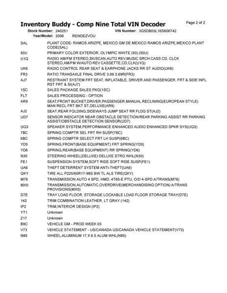 Transfer Case 3.5L Fits 02-06 RENDEZVOUS 2595330 Foto 4 de 4