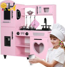 Play Kitchen Pink Kids Kitchen Set for Girls Kitchen Set for Kids Ages 6-8 Gift