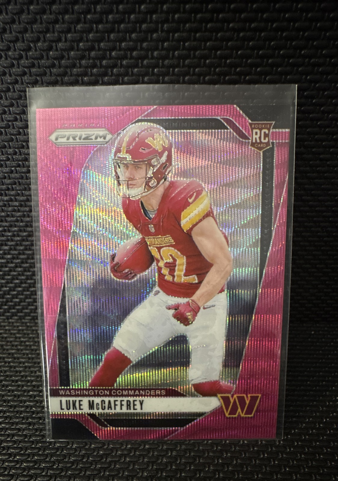 2024 Panini Prizm - Rookies Luke McCaffrey #367 Pink Wave Prizm (RC)