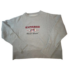 EXPRESS women's Sweatshirt long sleeve World Brand Y2K Vintage Size M - FLAW