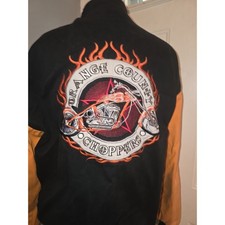 Vintage Orange County Choppers Embroidered Motorcycle Biker Jacket OCC Read