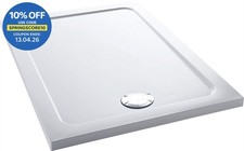 Mira Flight Shower Tray Low Profile Acrylic Stone Rectangular & Waste 1200x760mm