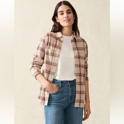 Faherty Legend  Sweater Shirt - Cranberry Haze XS