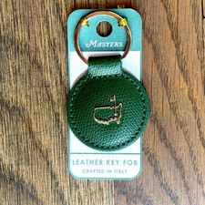 2026 Masters Tournament Green Italian Leather Key Fob Augusta National - NWT