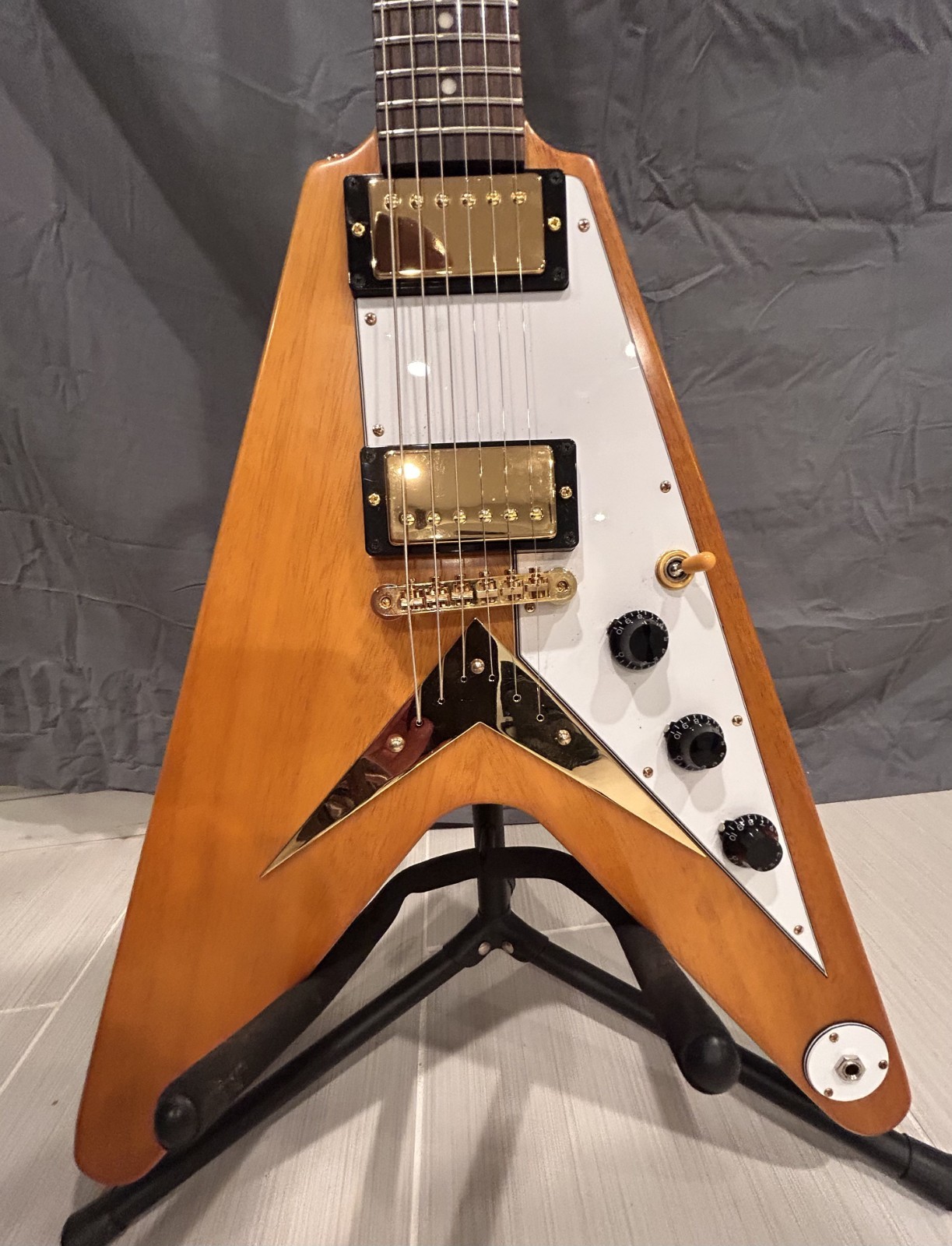 Epiphone Inspired by Gibson Custom 1958 Korina Flying V Aged Natural - 2024