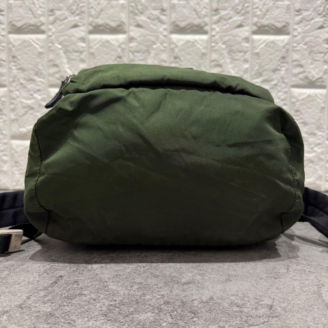 PRADA Khaki Nylon Backpack with Waist Pouch Unisex Rare Vintage thumbnail 7
