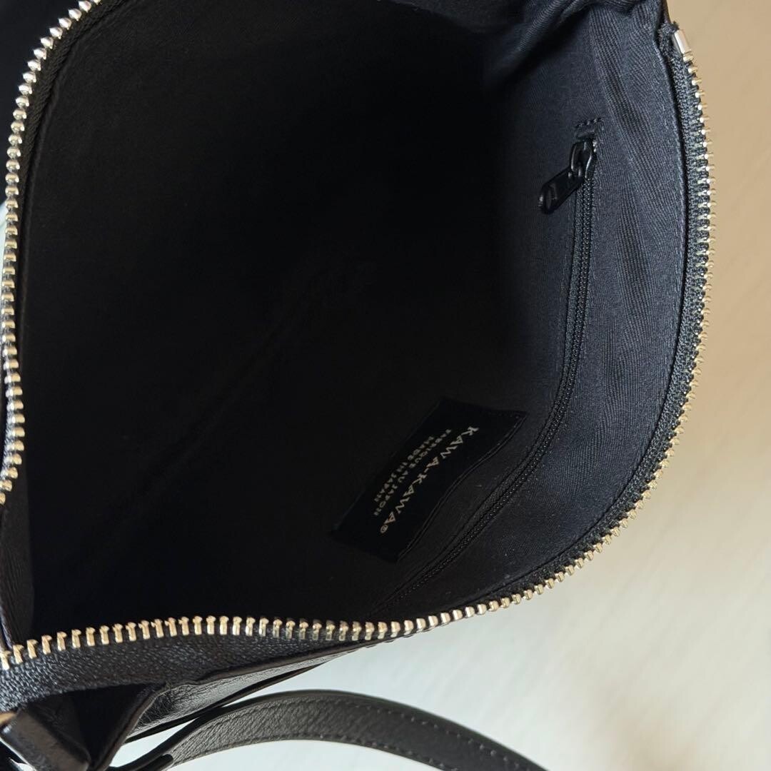Kawa Kawa Black Leather Crossbody Shoulder Bag Japan … - Gem