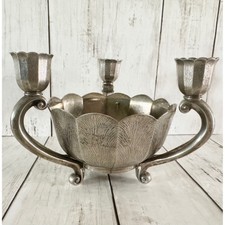 Vintage Italy EP Zinc Silver Plated Centerpie...
