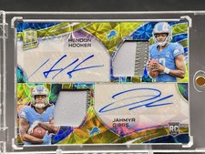 2023 Panini Spectra Jahmyr Gibbs, Hendon Hooker Rookie Dual Patch Auto /35 Lions