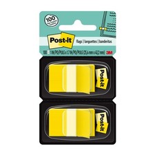 Post-it Sticky Flags: 1 in. x 1.7 in. Yellow  50-flags
