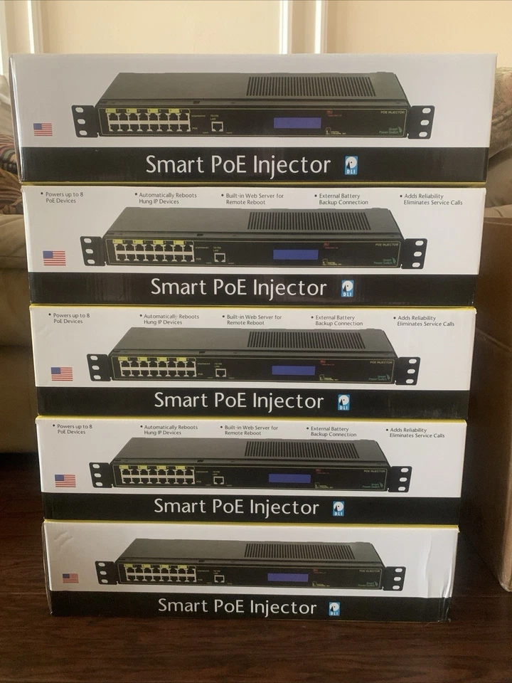 Digital Loggers Smart PoE Injector 8 Port Poe - Image 2 of 4