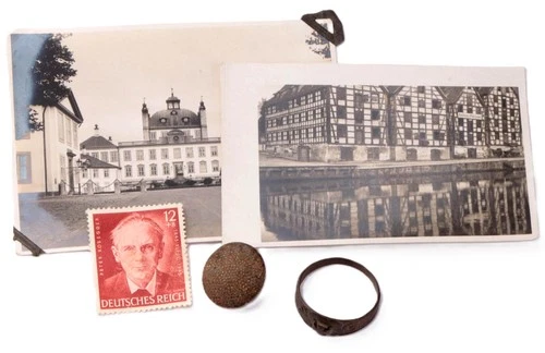 WW2 German Iron Cross Germany WWII Ring Wehrmacht Button Stamp Photo Military