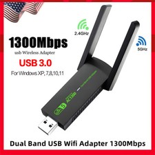 1300M Wireless Dual Band USB 3.0 WiFi 2.4/5G Network Adapter Dongle for PC Win