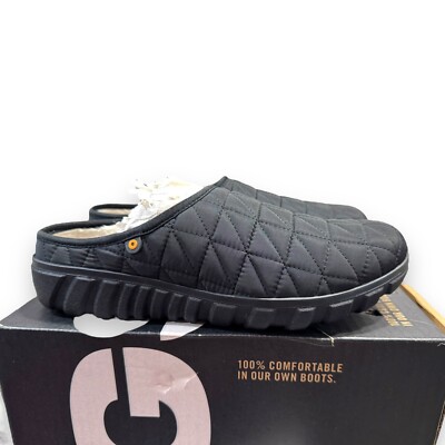 Bogs Snowday Slippers Black Men's Size 8 With Original Box ( READ )