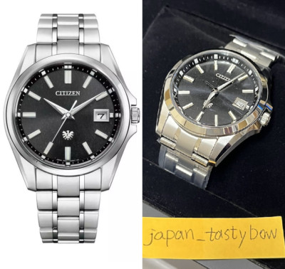 The Citizen AQ4091-56E Black Dial Eco-Drive Titanium Solar Watch Men Japan NEW