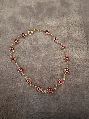 eagle eye red eye 18K Gold Filled Bracelet 