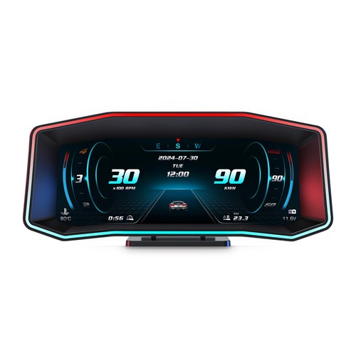 P4 Car Head Up Display OBD2 GPS Dual System Speedometer Turbo RPM Alarm Temp - Picture 4 of 20