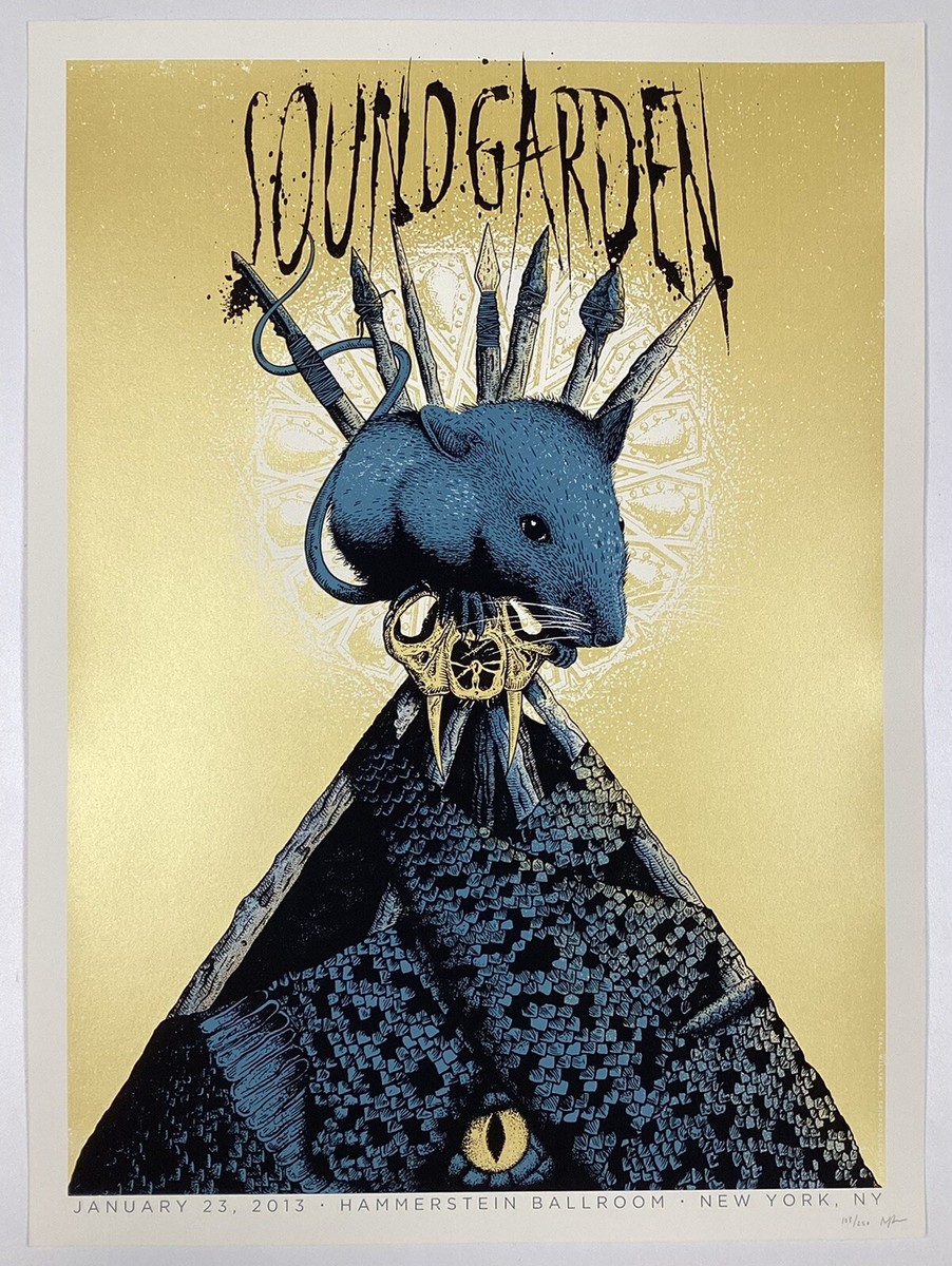 Soundgarden Concert Poster 18x24 Hammerstein New York 1/23/13 Neal
