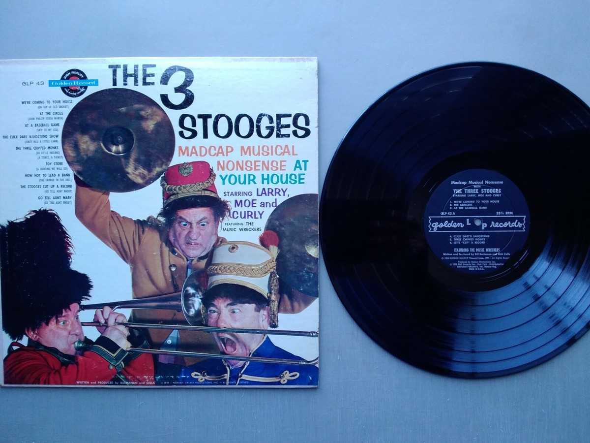 The Three Stooges LP Vinyl – Golden Records #SLP43 Madcap Musical