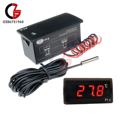 PT-6 220V Digital -50   ~ + 110   Thermometer Temperature Meter Aquarium Sensor