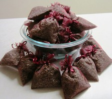 Set of 40 Lavender Sachets made with Burgundy Organza Bags