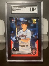 Steven Kwan 2022 Topps Now Rookie Cup RC-8 Red 7/10 POP 1