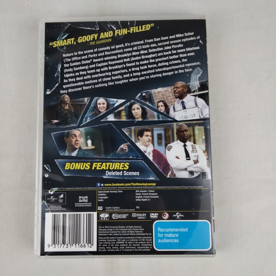 Brooklyn Nine Nine Season Two 2 PAL DVD Region 2 & 4. Comedy TV Series - Image 2 of 4