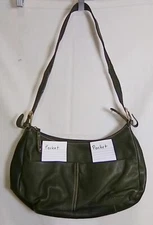 Women's Stone Mountain Hobo style shoulder Bag. Brown Leather w/pockets