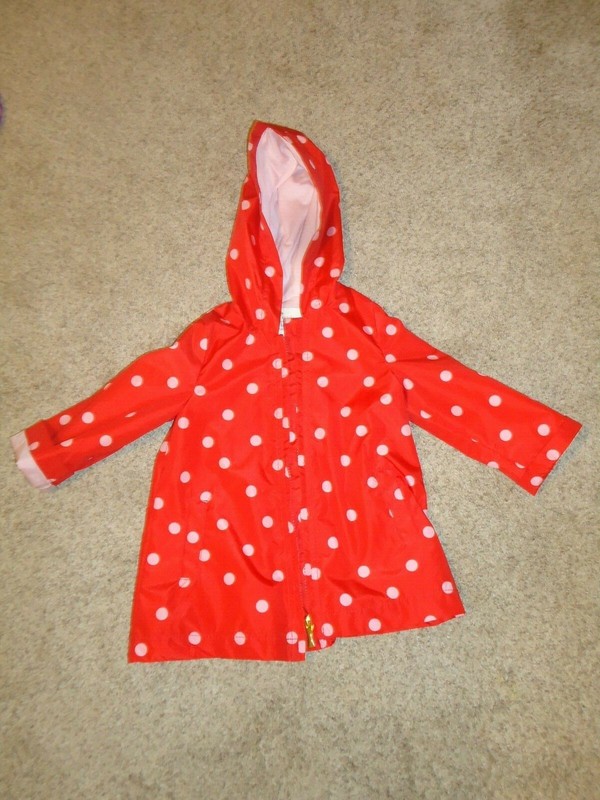 Kate Spade Toddler Raincoat Red Polka Dot Size 24M (Used)