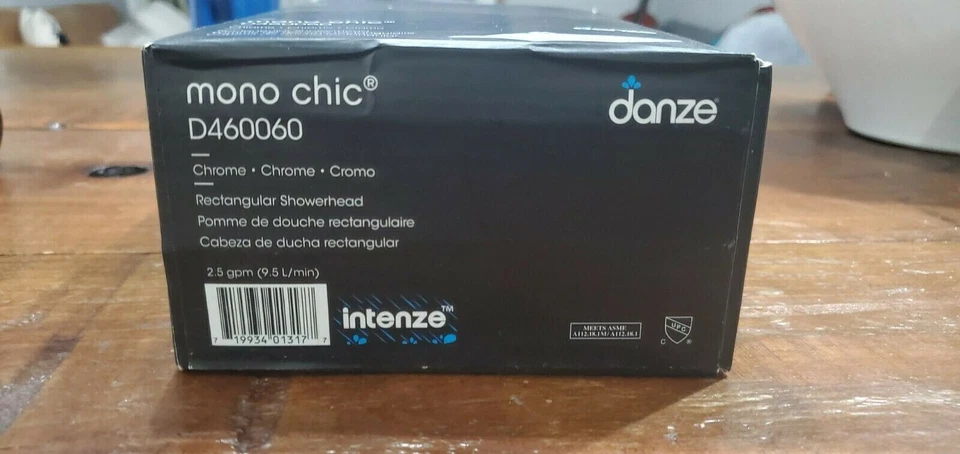 Cabezal de ducha de lluvia Danze D460060 cromo mono chic 2,5 gpm Foto 4 de 4