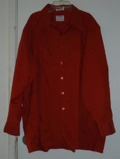NOS 50's-60's McGregor Orange  Camp Loop Collar  Long Sleeves ROCKABILLY XXL