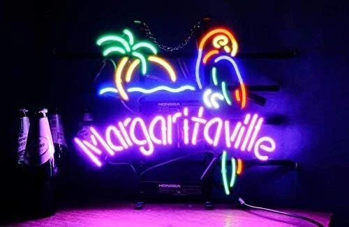 OUTDOOR OPTIONS CO MARGARITAVILLE Neon Light Sign 16"x13.” Eco friendly