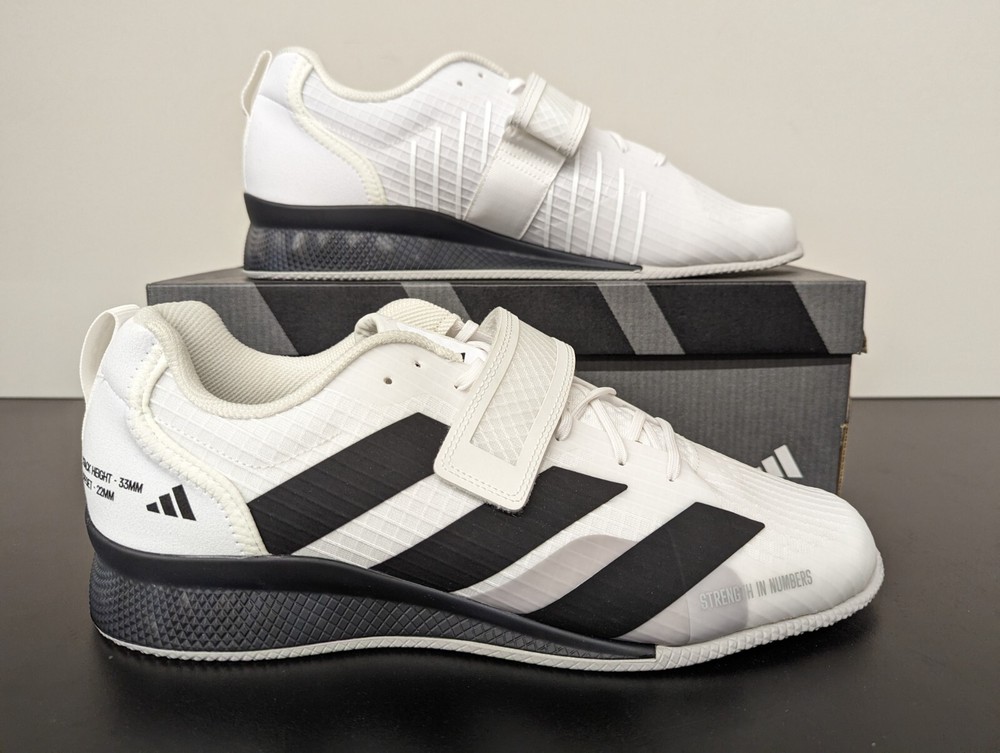 Mens Adidas Adipower Weightlifting III Shoes White Black Sports [GY8926] - NIB