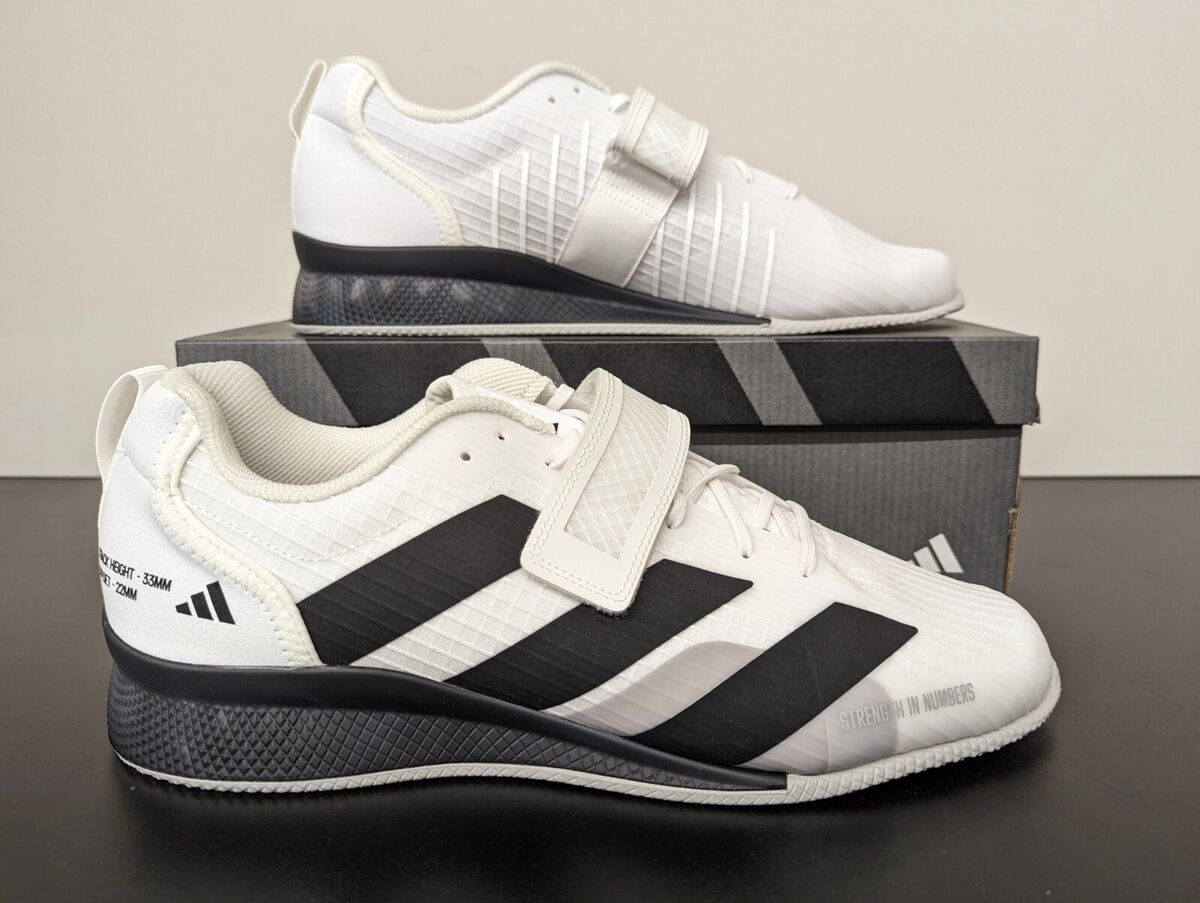 Adidas Adipower Mens Weightlifting III Shoes White Black Adidas Adipower Mens Weightlifting III Shoes White Black
