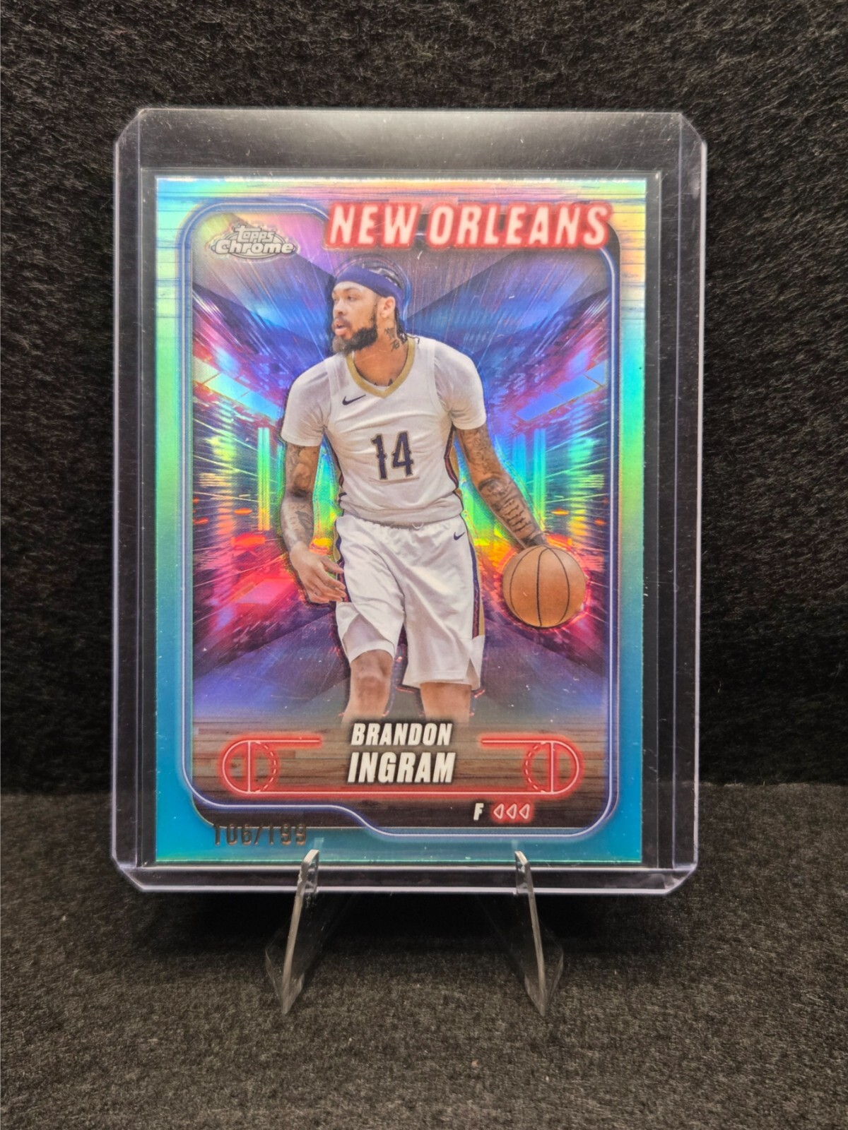 2025 Topps Chrome Aqua Refractor #154 Brandon Ingram Pelicans /199