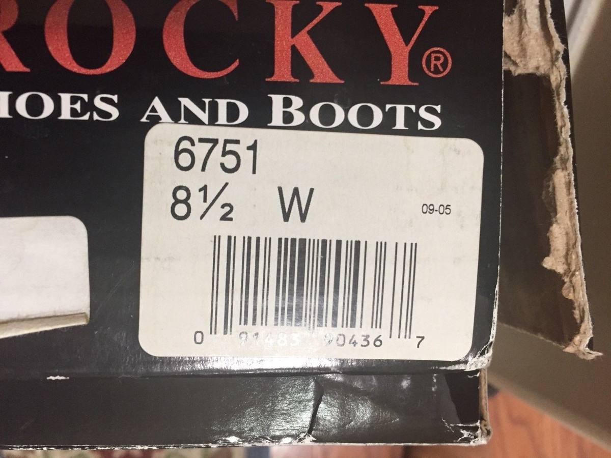 Rocky Brown Leather 6751 Work Boots Men's Size 8.5 W 10