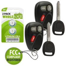 2 Replacement For 2001 2002 Chevrolet Suburban Key + Fob Remote