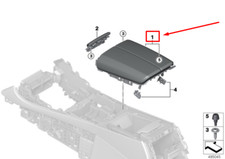 BMW X6G06 Mittelkonsole Leder Armlehne mit Heizung 51166996501 6996501