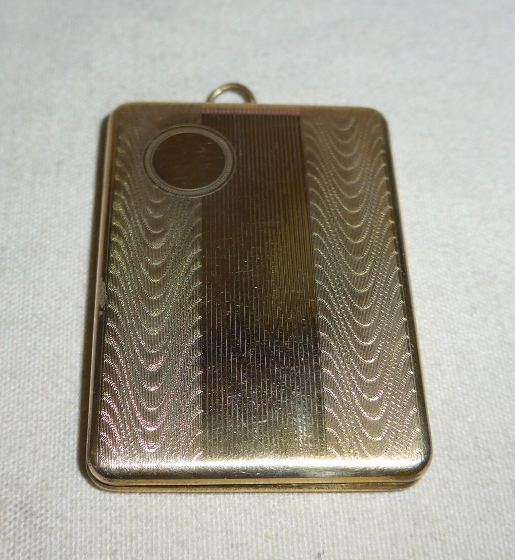 Large Rectangular Signed Marathon GF Art Deco Loc… - image 1