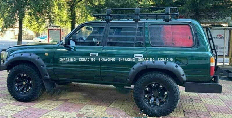 Se adapta a Land Cruiser lc80 fj80 1991-1997 guardabarros llamaradas arcos de rueda carrocería ancha Foto 4 de 4