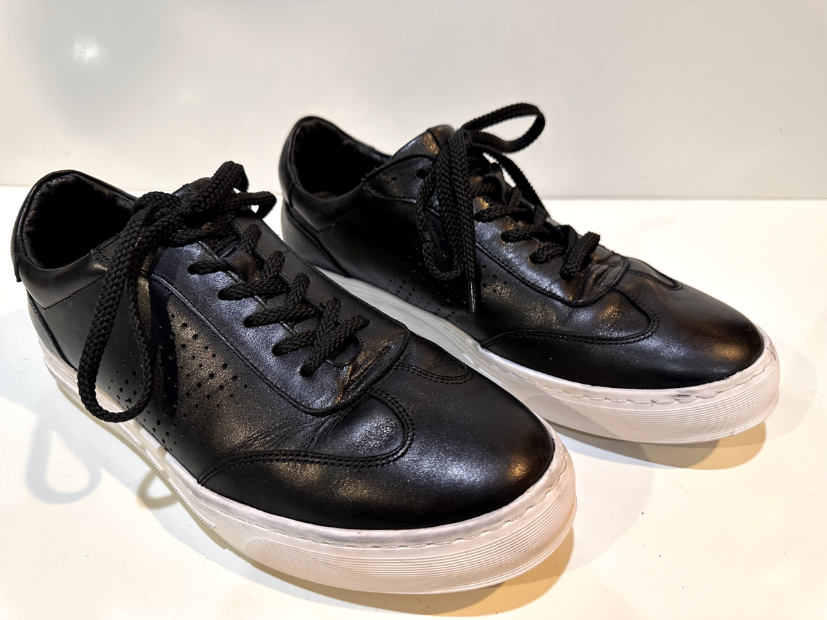 Mocassins Homme Zanzara Noirs, Taille 11.5 (US), Lacets Cuir – Portés 1 Fois