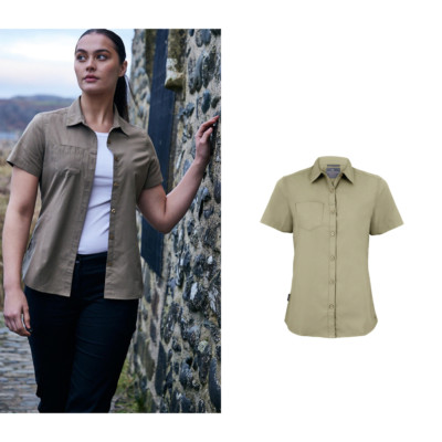 Craghoppers Expert Women's Kiwi Short-Sleeved Shirt CES004 - Adult's Plain Top