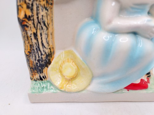 Vtg Little Miss Muffet Planter Curds & Whey HF Co Artistically Hand Painted RARE - Picture 4 of 20