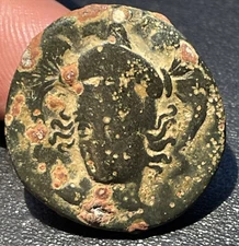  5th-4th Century BC Thessaly Pharsalus AE Tetrachalkon Athena Horseman ΦΑP Coin