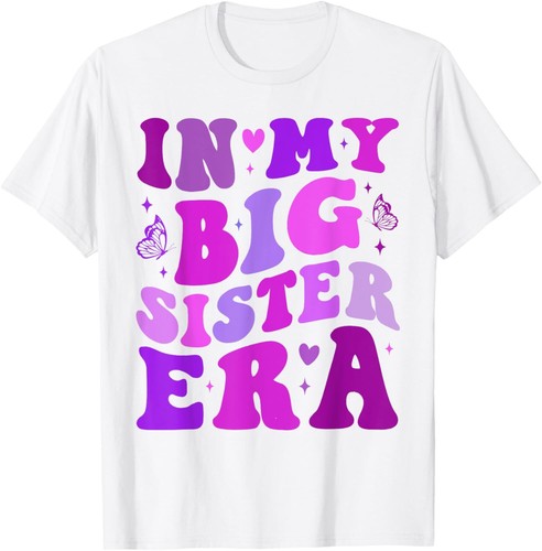 My Big Sister Era Big Sis Girls Kids Announcement Pregnancy T-Shirt Hoodie - Picture 7 of 15