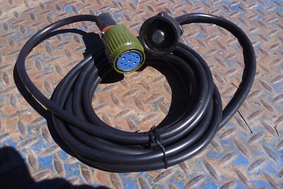 POWER CABLE NATO PLUG 14 FT WIRE CORD & 9 PIN PLUG / COLLAR MILITARY ...