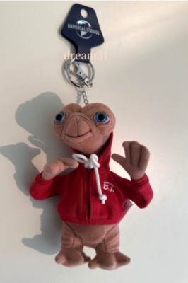 BNWT Universal Studios Extra Terrestrial E.T. with Red Hoodie 6'' Plush Keychain