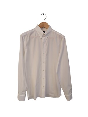 Tom Ford Herren Cocktail Manschette Lasche Kragen weiß Hemd Größe 17''